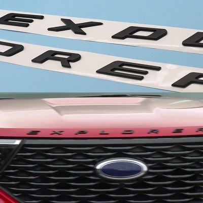3D Matte Black Front Hood Letters For Explor-er Sport Emblems 2011-2024 Modified