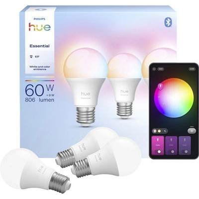 Philips Hue White & Color Ambiance Essential E27 3er Pack Eco Verpackung LED