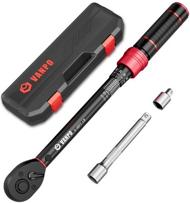 VANPO 3/8-inch Drive Click Torque Wrench, 5-45 Ft-Lb/6.8-61Nm, ±3% Accuracy
