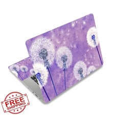 Universal laptop vinyl skin sticker 12-15.6" purple dandelion netbook decal