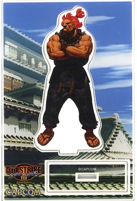 Akuma SF3 Acrylic Stand Street Fighter II BACKDROP GAMEMONSTER Goods 16cm Used