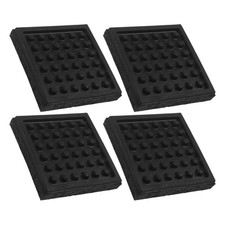 4pcs Treadmill Rubber Mats: 3.9x3.9" Exercise Equipment Mats for Protect Floors