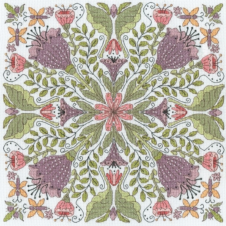Bursting Blooms Cross Stitch Kit By Bothy Threads