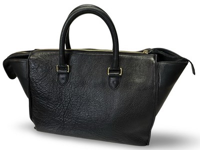 Clare V Los Angeles Black Leather Sandrine Satchel Handbag $525