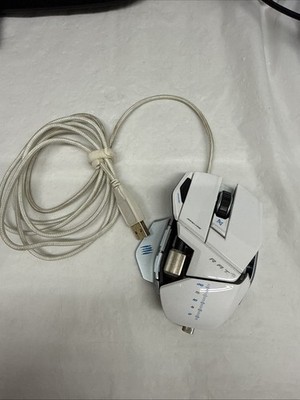 Mad Catz RAT5 Gloss White Wired Gaming Mouse ART No.43705 mass control  5600DPI