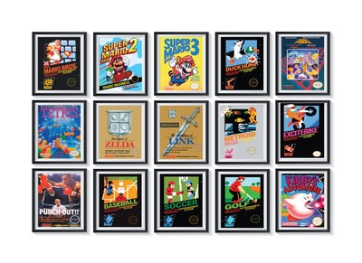 Retro Nintendo Video Game Art Prints Set of 15 11x14 Vintage Video Game Posters 