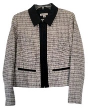 Pendleton Women s Sz M Twill Navy Blue And White Jacket