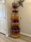 Ludwig Vistalite Tequila Sunrise Vintage Drum Set 6 Pc Kit Bass Snare Toms 1970s — photo 2