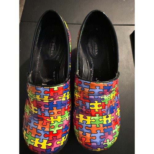 Zoccoli puzzle autistici donna Easy Street taglia 7,5 W scarpe da lavoro antiscivolo