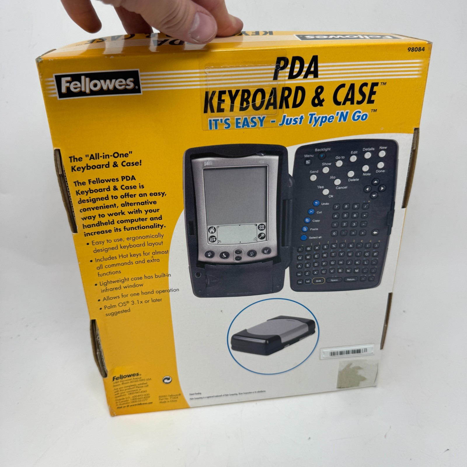 Fellowes PDA Type N Go 98040 All In One Keyboard & Case New Sealed
