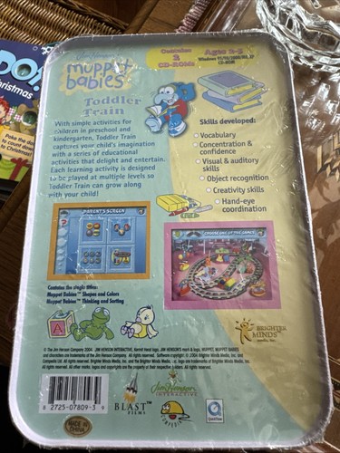 Videogioco PC Muppet Babies Toddler Train 2 cd NUOVO SIGILLATO SCATOLA DI LATTA - Foto 3 di 4
