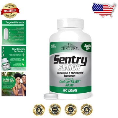Sentry Senior Multivitamin 265 Tabs Gluten-Free Adrenal Extract
