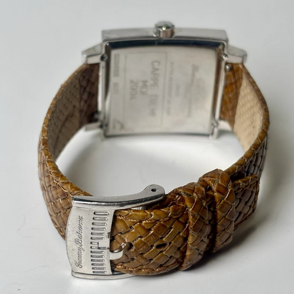 SWISS Tommy Bahama 925 Sterling Silver Pineapple Dial Amber  Mens Watch TB1000 - Image 4 of 4