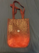 Lululemon Small Reusable Shopping Tote Bag Red 12" x 9" x 4.5"