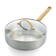 NEW Greenpan Padova Reserve Covered Stainless Steel Saute Pan 24cm