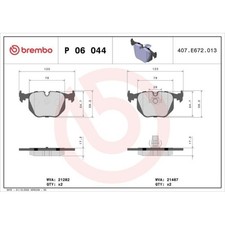 Bremsbelagsatz Scheibenbremse Brembo P06044 Prime Line f�r Bmw Land Rover
