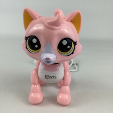 Robot Cat Electronic Interactive Pet Pink Lights Sounds Movement TESTED