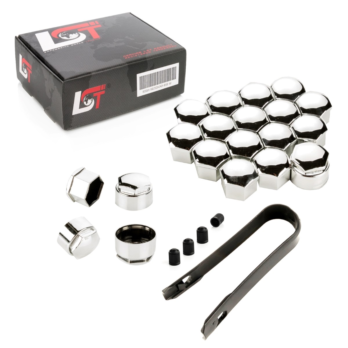 20x Wheel Lug Nut Caps 17 mm Chrome Theft Protection for LEXUS