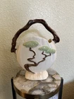 Roseville Ming Tree White 1949 Vintage Mid Century Modern Pottery Basket 508-8