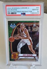 2024 Bowman Chrome University KIKI IRIAFEN! GREEN REPTILIAN #'d /75! PSA 10! RC.