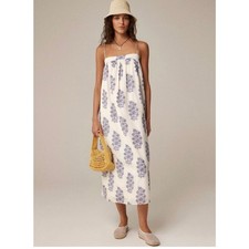 J. Crew Floaty Floral midi dress in block-print cotton voile Medium