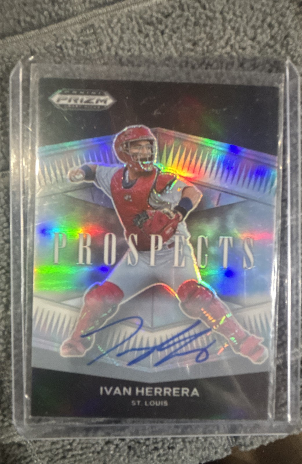 P-IH Ivan Herrera 2021 Panini Prizm Draft Picks Prospects Silver Prizm Autograph