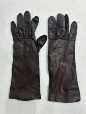 Vintage Grandoe Women's Brown Soapable Leather Gloves size 7  B-19 