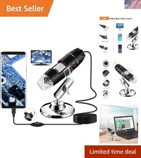 Advanced USB Microscope: Capture Detail with 8 LED Lights and High Magnification