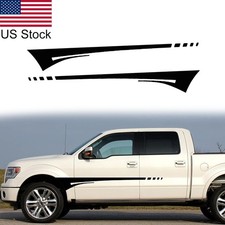 2pcs 82.5 Black Sports Racing Body Side Stripe Graphic Door Diy Decal Stickers