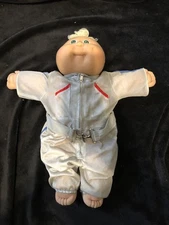 Cabbage Patch Kid Doll Blonde Hair Green Eyes 1978 1982 with Outfit - Vintage