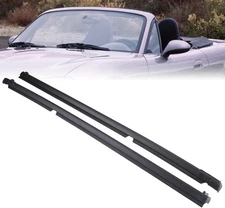1 Pair Left Right Side Door Window Glass Weatherstrip Seal Compatible with 1990