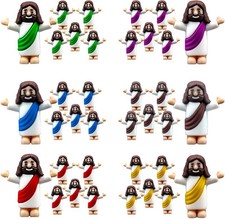 Little Jesus Figures Mini Figurines in Bulk Tiny Multicolor