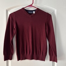 Children's Place Boys Long Sleeve Sweater Size 7/8 Maroon Red 100 Cotton