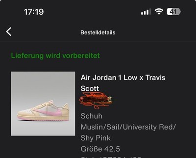 Nike Air Jordan 1 Low X Travis Scott Shy Pink -Brand New-