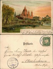 Ansichtskarte München von der Ludwigsbrücke...