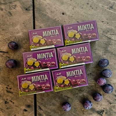 Asahi Japan Mintia Mints - Refreshable Cool Grape 50 Tablets - Packs of Six (6)