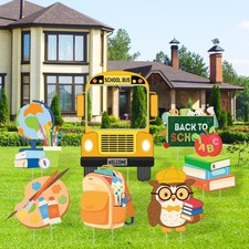 Welcome Back to Yard Signs Decorations, Outdoor Yard Lawn Sign with Stakes fo...