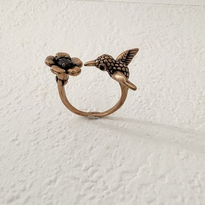 Retro Vintage Fingerring Vogel  Ring aus Kupfer 