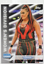 TAMINA 2021 Topps WWE Women's Division Roster #R-25 Pro Wrestling Trading Card