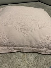 Ralph Lauren Pink Matelasse Euro Sham 28x28 1Pc Made in Portugual