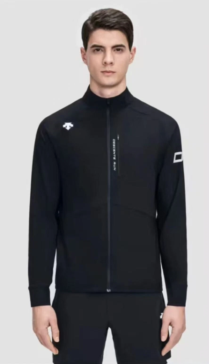 Descente Men's Hooded Zipper Jacket Triathlon Series Lightweight Thermal