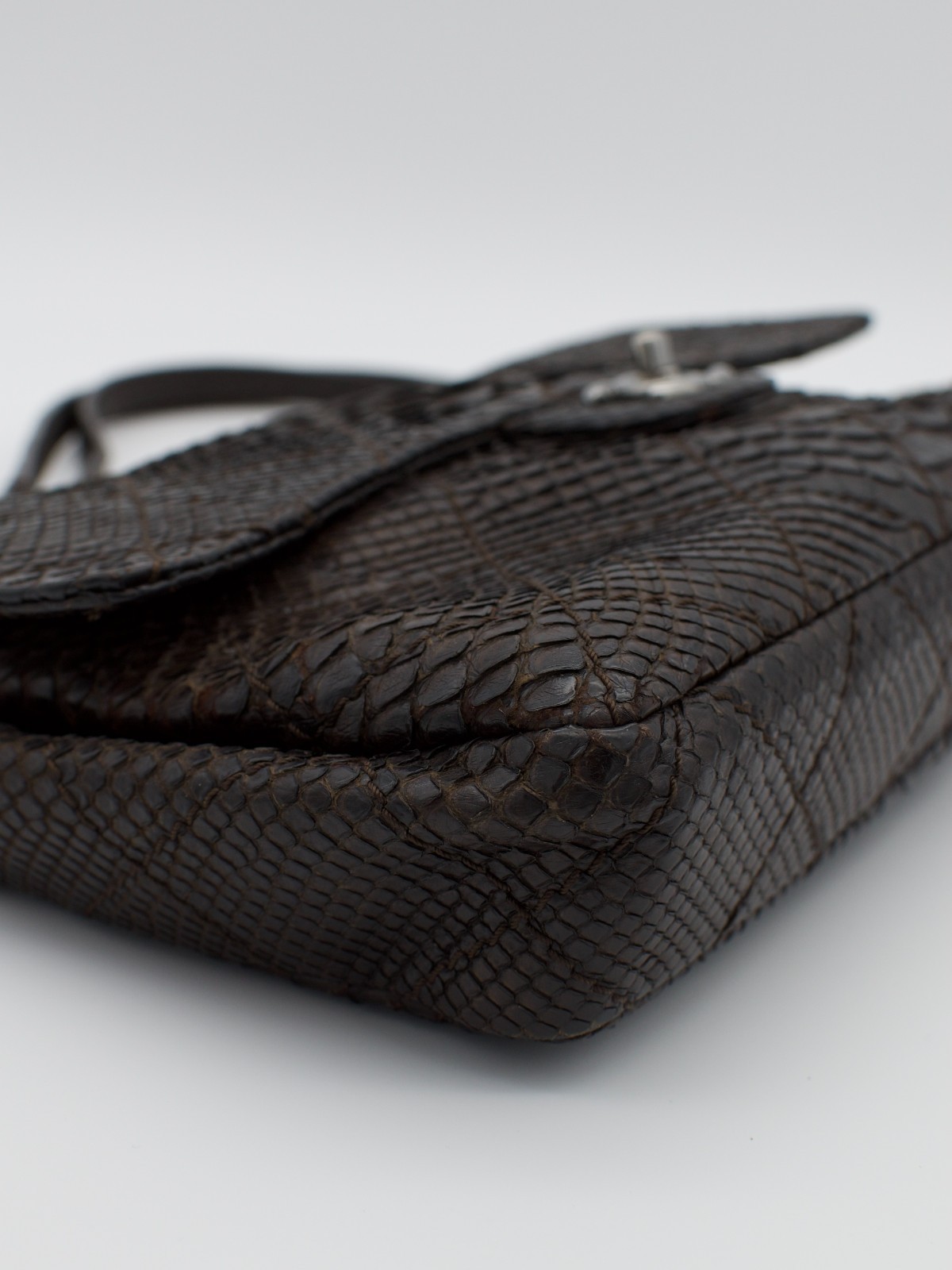 RARE Chanel Exotic Python Leather Classic Flap Sh… - image 5