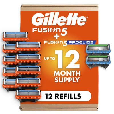 	Gillette Fusion5 Men's Razor Blade Refills 10 Count + Fusion5 ProGlide Razor	