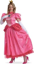 Disguise Womens Princess Peach Adult Costume, Official Super Mario Size: L