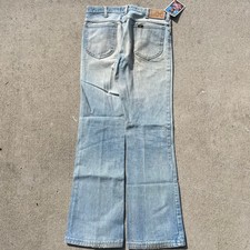 Vintage Lee Riders Flare Jeans Light Wash Faded Denim Talon Zipper 32x32