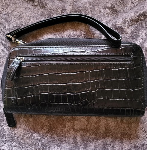 WalletBe Double Accordion RFID Croco Leather Wallet. - Picture 4 of 4