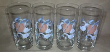 Set of 4 International Marmalade 6 1/4” Tall 12 Ounce Tumblers Drinking Glasses