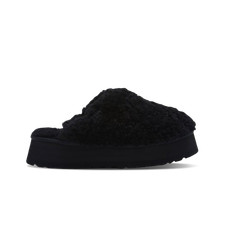 UGG MAXI CURLY FASHION SLIDE Black Platform Slippers Women  s Shoes