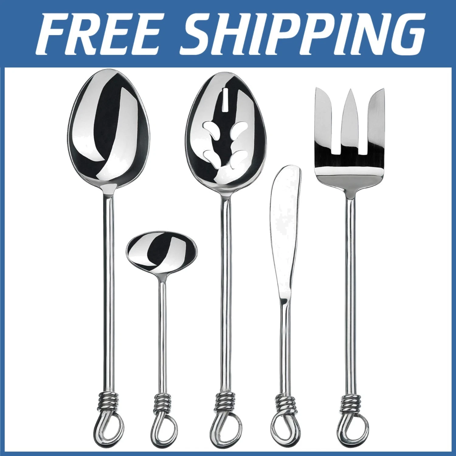 Elegant Stainless Steel Serving Utensils