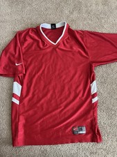 VTG Nike Y2K Soccer Jersey Blank Red Mens Sz Small Pullover Sports 90s